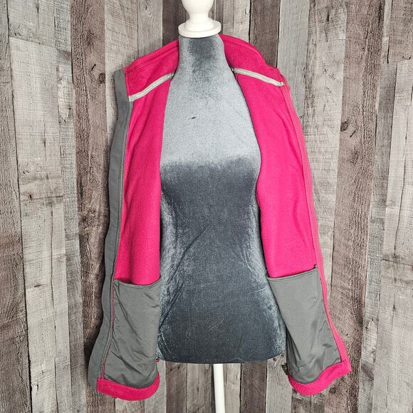 Cabela's Pink Fleece Full Vest Zip Pockets Turtleneck Women's size Large Gift - Picture 2 of 6